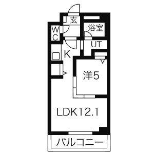 1LDK 間取り図