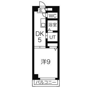 1DK 間取り図