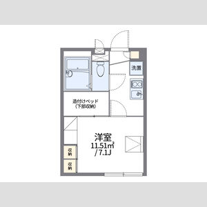 1K 間取り図