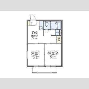 2DK 間取り図