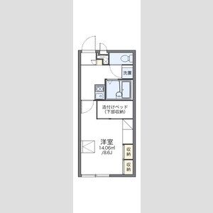 1K 間取り図