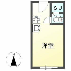 1R 間取り図