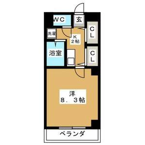 1K 間取り図