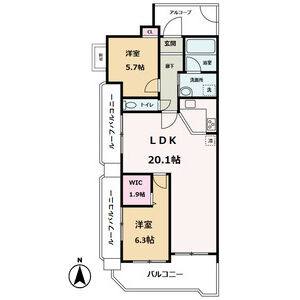 2LDK 間取り図