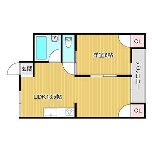 1LDK 間取り図