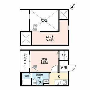 1K 間取り図