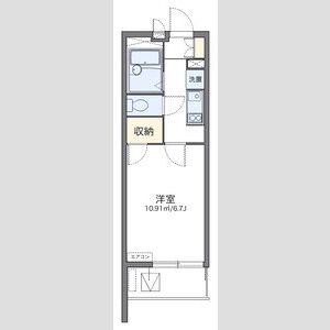 1K 間取り図