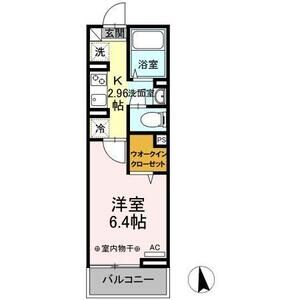 1K 間取り図
