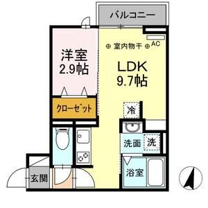1LDK 間取り図