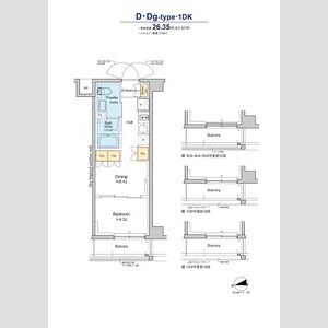 1DK 間取り図