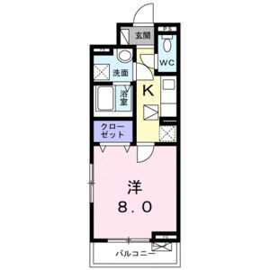 1K 間取り図