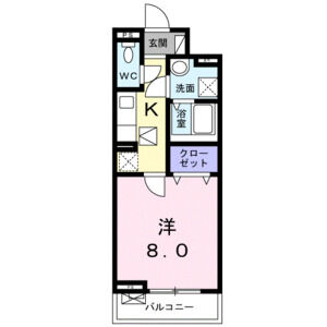 1K 間取り図