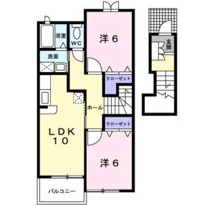 2LDK 間取り図
