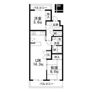 2LDK 間取り図