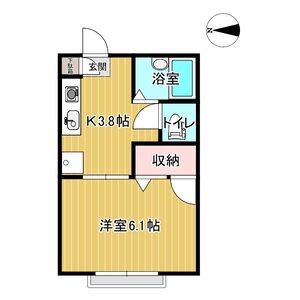 1K 間取り図