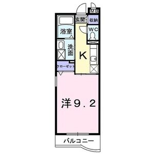 1K 間取り図