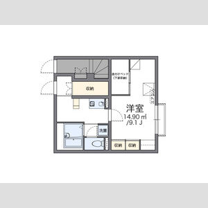 1K 間取り図