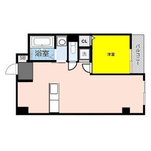 1DK 間取り図