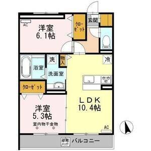 2LDK 間取り図