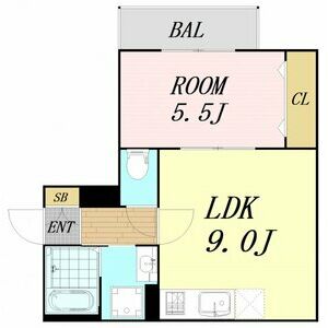 1LDK 間取り図