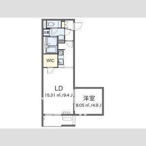 1LDK 間取り図