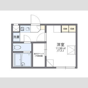 1K 間取り図