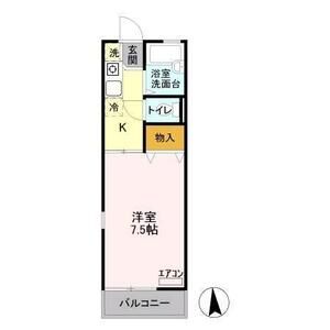 1K 間取り図