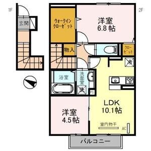 2LDK 間取り図