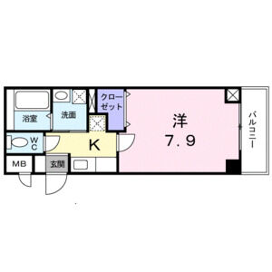 1K 間取り図