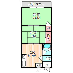 2DK 間取り図