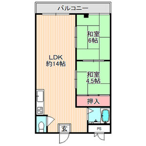 2LDK 間取り図