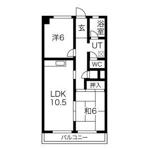 2LDK 間取り図