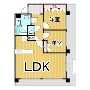 2LDK 間取り図