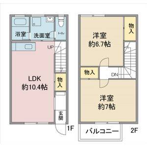 2LDK 間取り図
