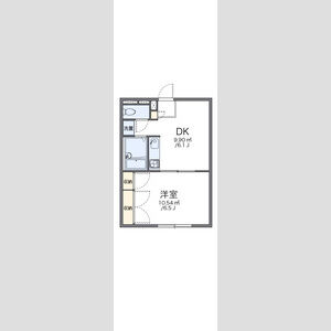 1DK 間取り図
