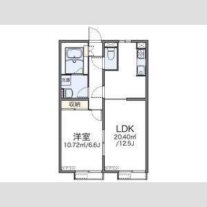 1LDK 間取り図