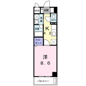 1K 間取り図