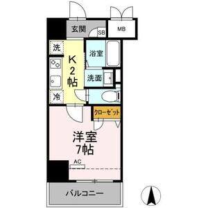 1K 間取り図