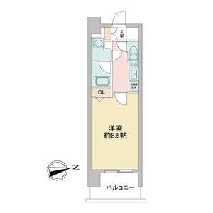 1K 間取り図
