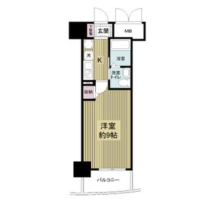 1K 間取り図