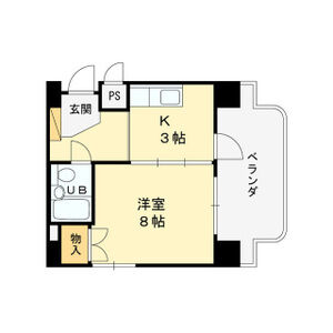1K 間取り図