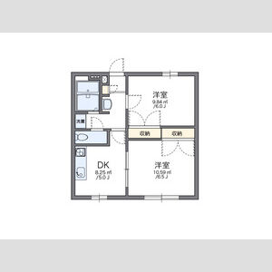 2DK 間取り図
