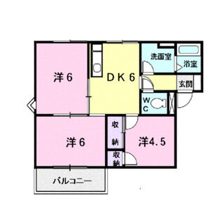 3DK 間取り図