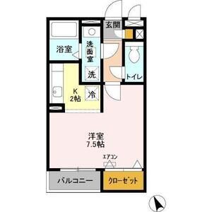 1K 間取り図