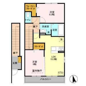2LDK 間取り図