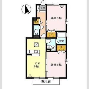2DK 間取り図