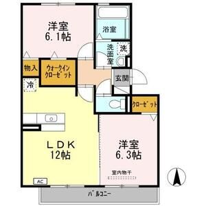 2LDK 間取り図