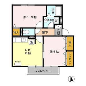 2DK 間取り図