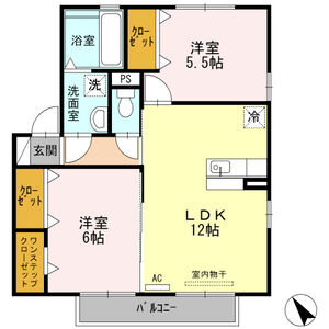 2LDK 間取り図