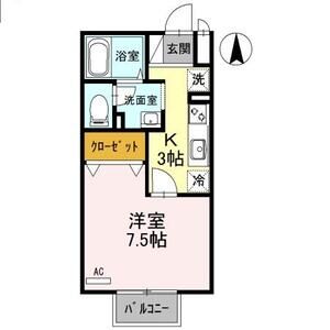 1K 間取り図
